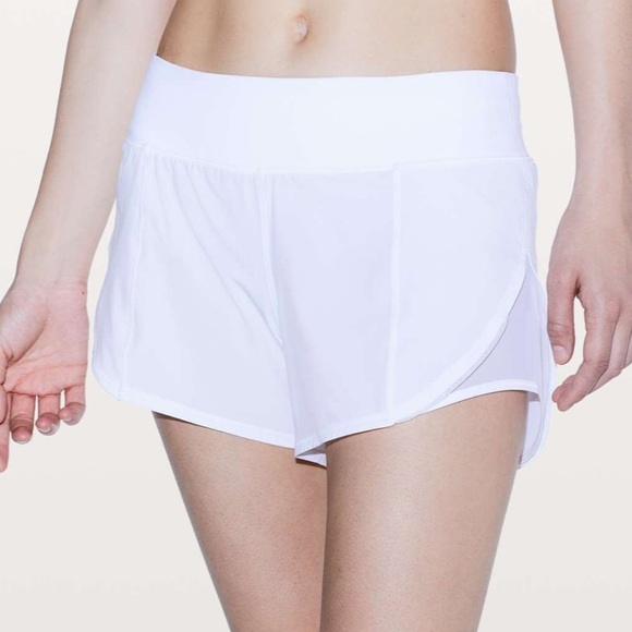 lululemon athletica Pants - Lulu lemon attack the track white shorts
